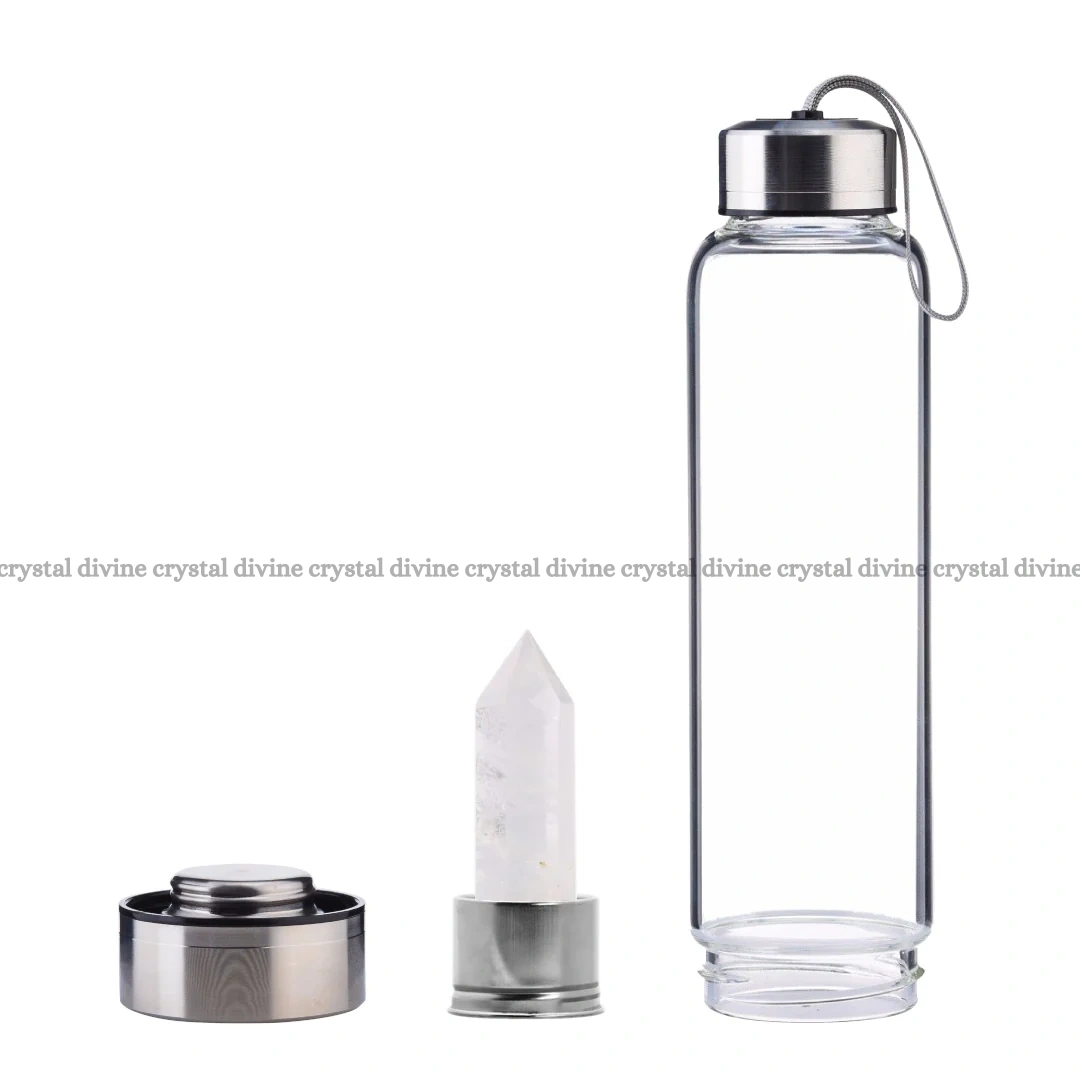 Clear Quartz Crystal Bottle (Clarity & Focus)