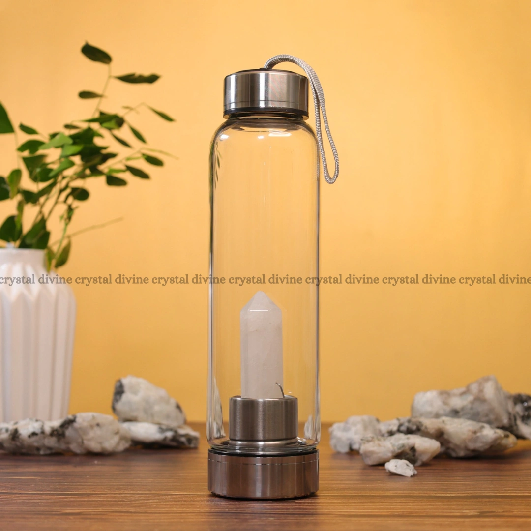 Clear Quartz Crystal Bottle (Clarity & Focus)