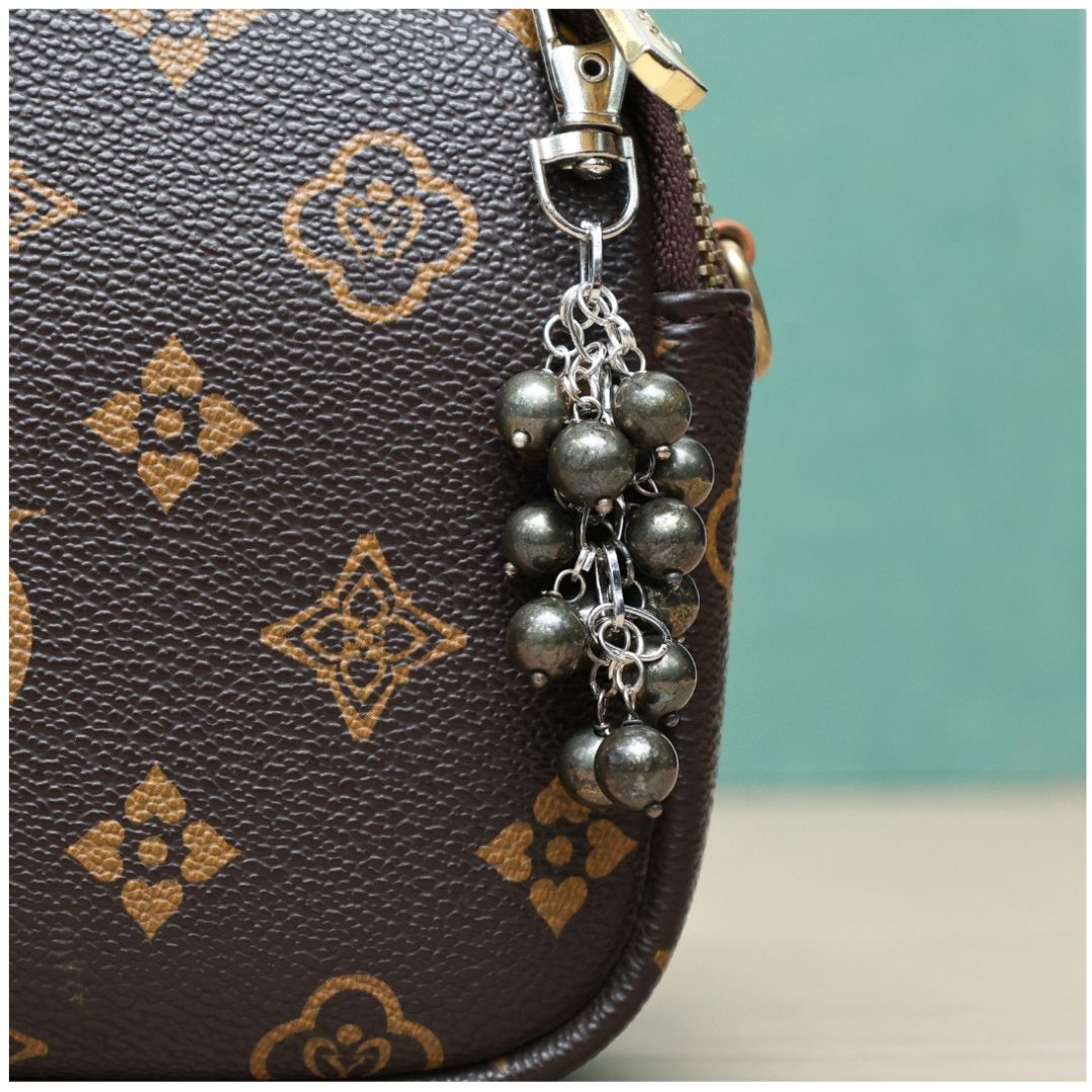 Pyrite Crystal Keychain (Money Attraction & Wealth)