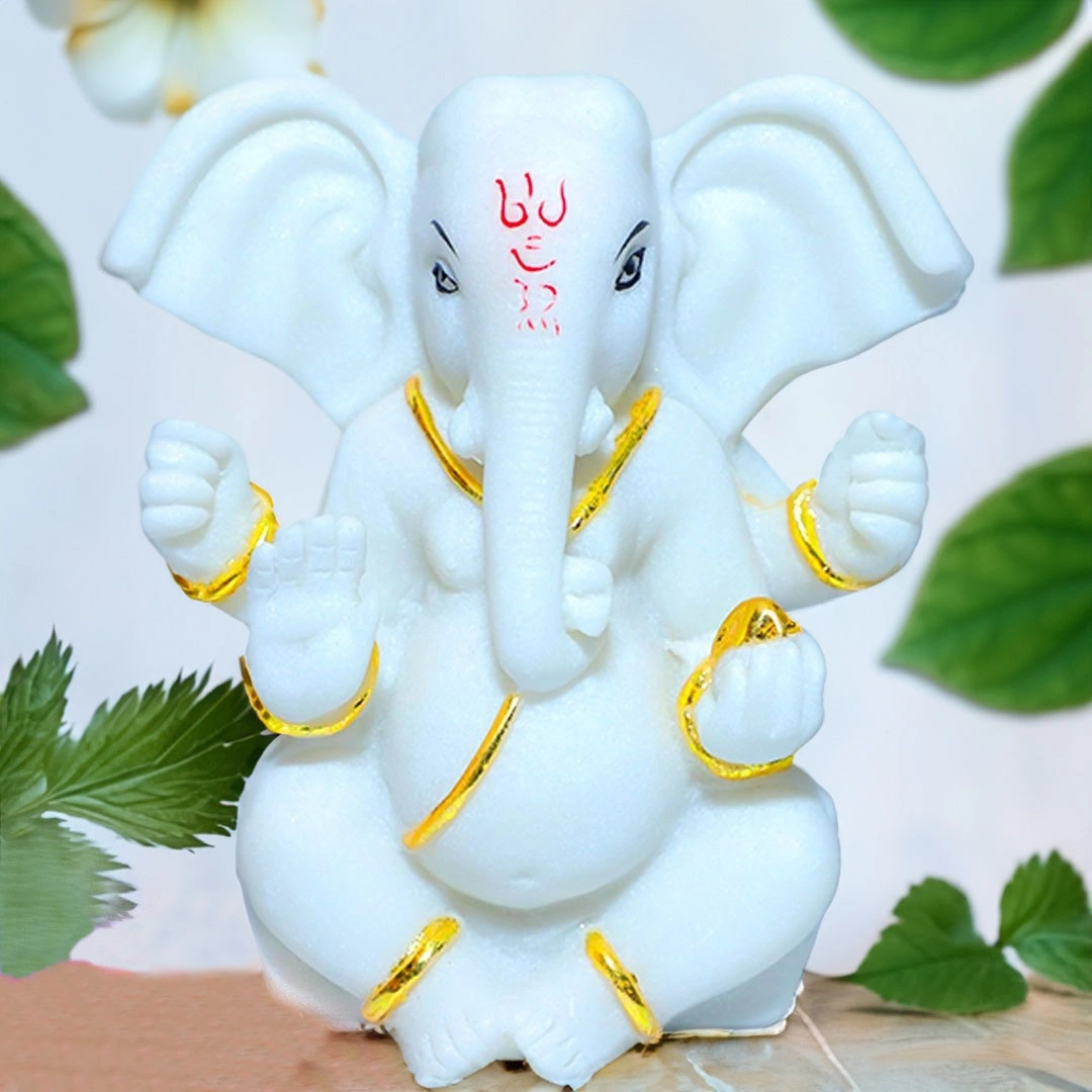 Small Ganesh Idol White Marble Murti (Spiritual & Religious Significance)