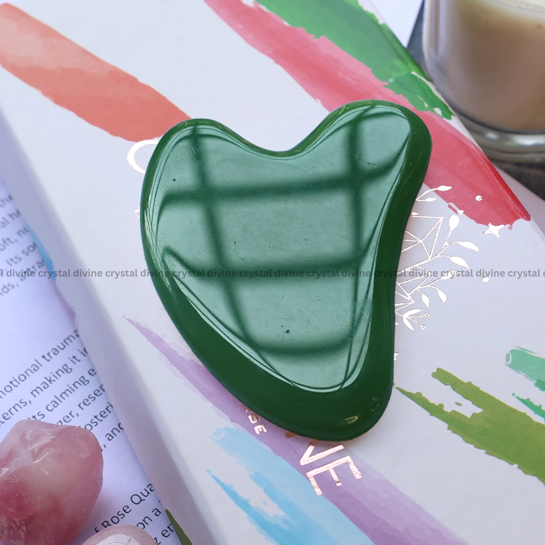 Green Jade Crystal Gua sha (Good luck & Improved Skin)