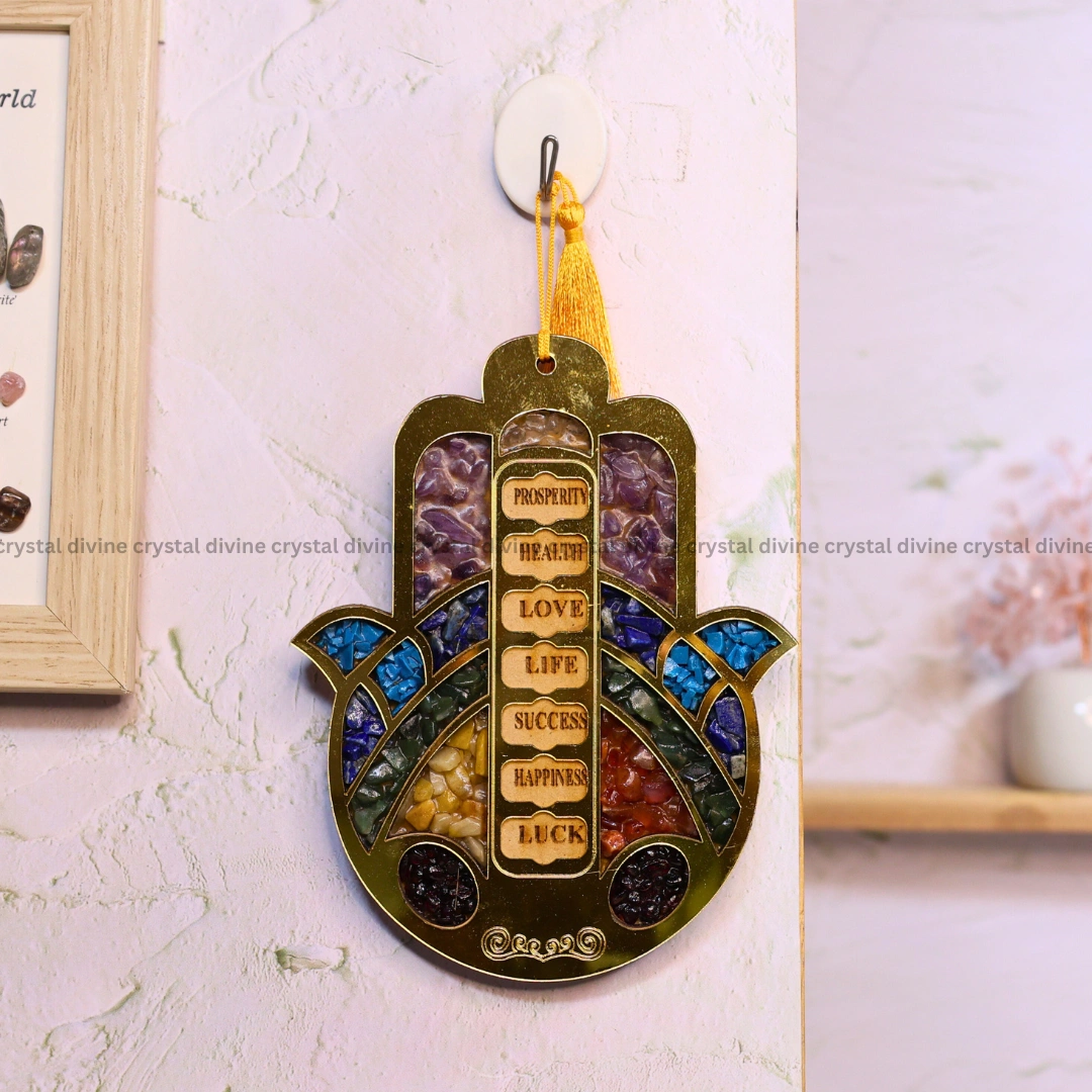 Seven Chakra Door Hamsa Hand Hanger (Energy Cleansing)