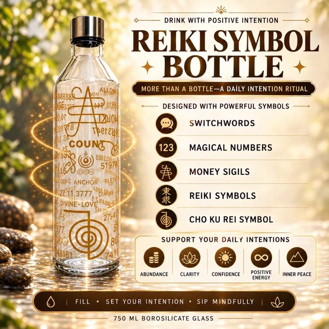 Reiki Symbol Crystal Bottle 750 ML (Energy Amplification & Energized Water)