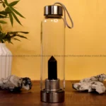 Black Tourmaline Crystal Bottle (Protection & Purification)