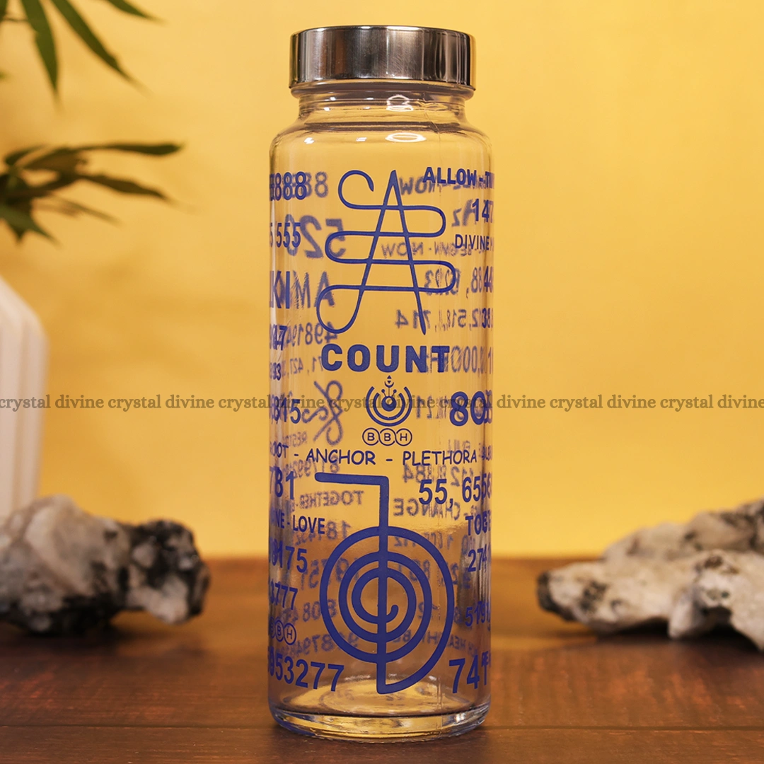 Reiki Symbol Crystal Bottle (Energy Amplification & Energized Water)