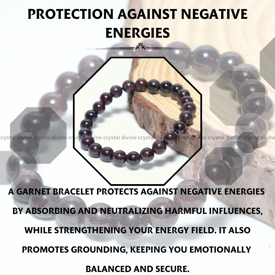 Garnet Crystal Bracelet - 8MM (Creativity & Motivation)