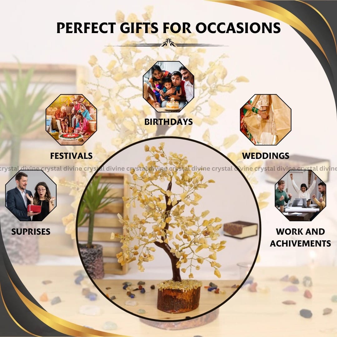 Yellow Jasper Crystal Tree 300 Beads (Mental Clarity &Abundance)