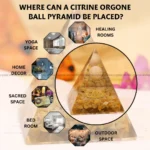 Citrine Crystal Orgon Ball Pyramid (Emotional Healing & Clarity)