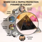 Tripple Protection Crystal Pyramid (Spiritual Growth & Awareness)