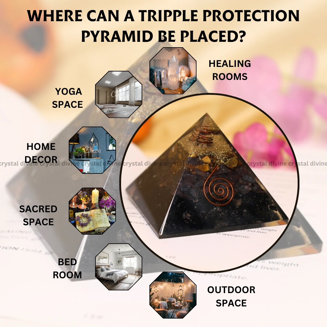 Tripple Protection Crystal Pyramid (Spiritual Growth & Awareness)