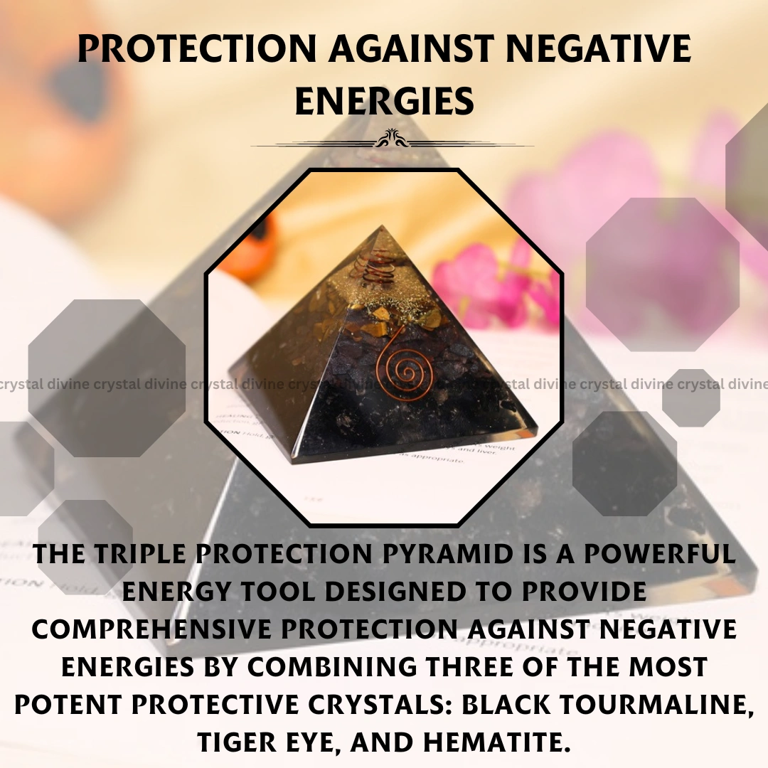 Tripple Protection Crystal Pyramid (Spiritual Growth & Awareness)