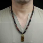 Tiger Eye Agate Necklace Mala (Courage & Confidence)