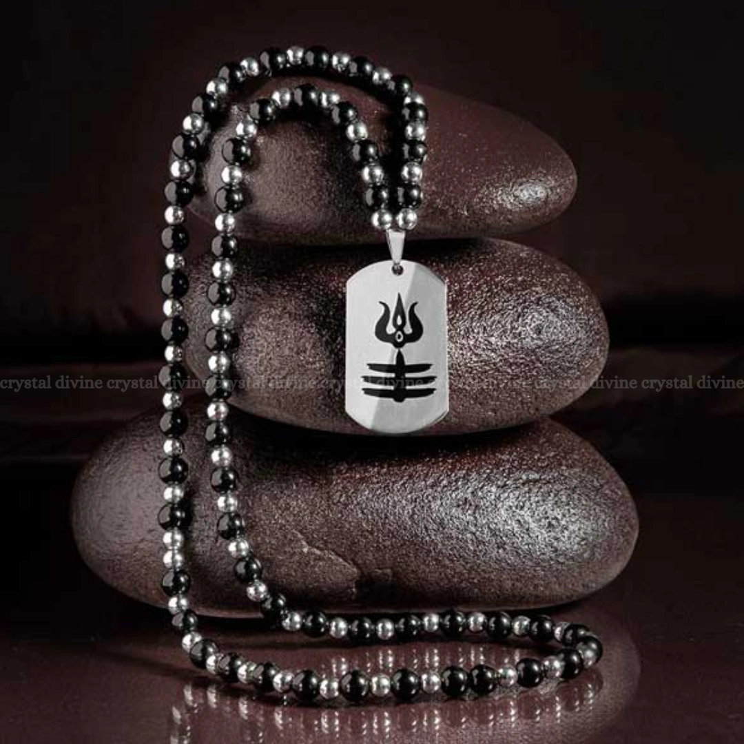 Shiva Obsidian Hematite Necklace Mala (Grounding & Balance)