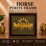 7 Hourse Pyrite Frame (Money Attraction,Financial Stability)