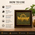 7 Hourse Pyrite Frame (Money Attraction,Financial Stability)