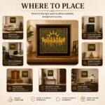 7 Hourse Pyrite Frame (Money Attraction,Financial Stability)