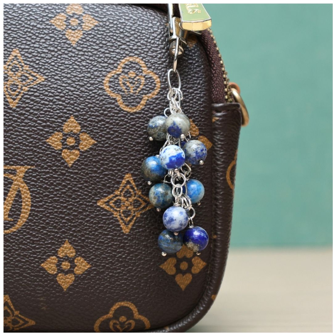 Lapis Lazuli Crystal Keychain (Stimulates Spiritual Growth)