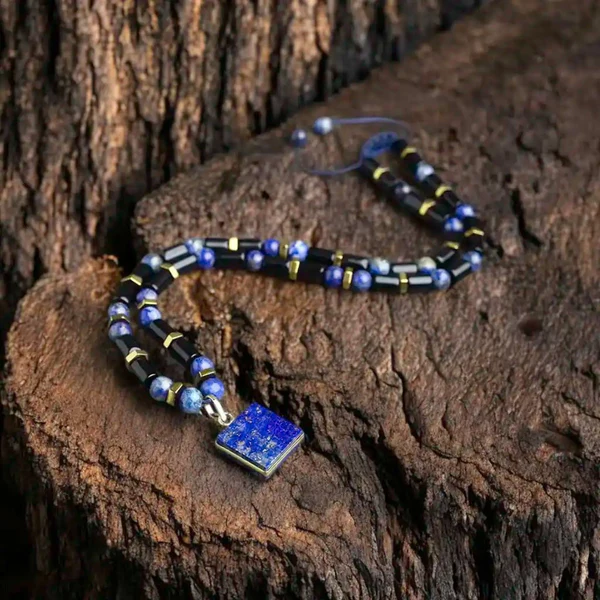 Distinct Approach Lapis Lazuli Agate Necklace (Boosts Clear Communication)