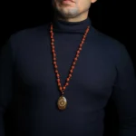 Rudraksha  Meditation Tiger Eye Mala (Boosts inner strength and will power)