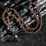 Aura Hematite Rudraksha Mala Necklace 108 bead