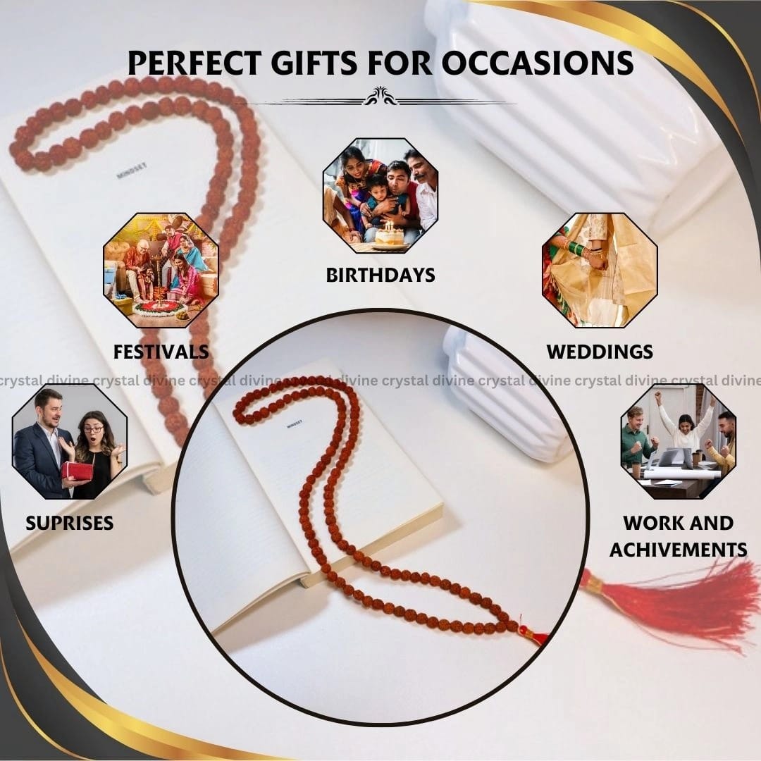 Rudraksh Jaap Mala 108 Beads (Spirtual Healing & Grounding)