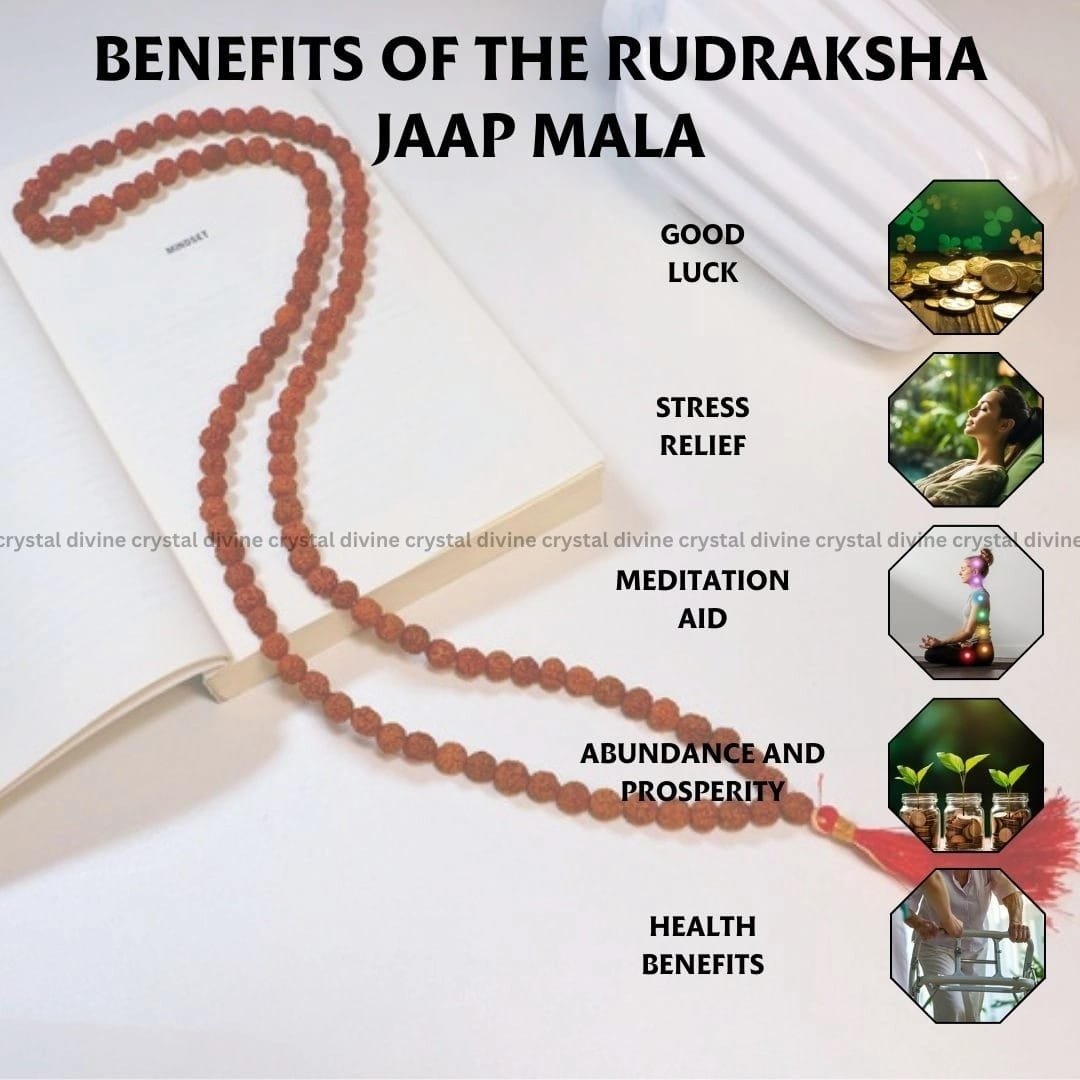 Rudraksha Meditation Tiger Eye Mala