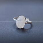Rainbow Moonstone Crystal Ring (Enhances Intuition & Psychic Abilities)