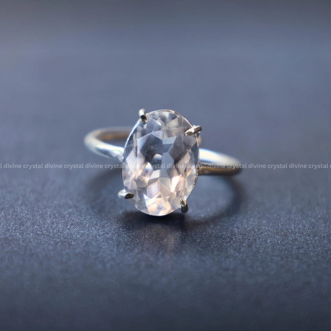 Clear Quartz Crystal Ring (Amplifies Energy & Intentions)