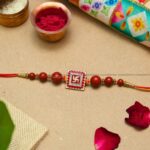 Red Jasper Swastik Rakhi (Protection from Negative Energies)