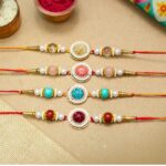 Round charm rakhi Set of 4(Promotes Emotional Balance)