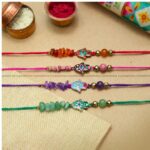 Evil eye Hamsa Rakhi Set of 4 (Balances Energy Flow)