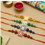 Swastik Crystal Rakhi Set (Promotes Positive Energy)