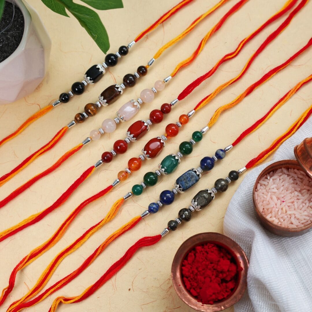 Crystal Rakhi Set (Promotes Positive Energy)