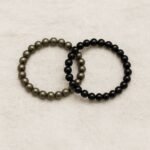 Combination Bracelet (Pyrite + Black Tourmaline) Attracts Wealth & Success