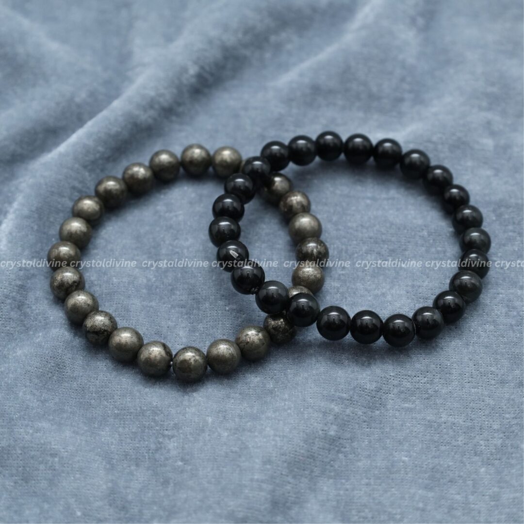 Combination Bracelet (Pyrite + Black Tourmaline)