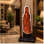 Natural Citrine Geode 33.62 KG Premium Crystal Geode for Home& Office Decor