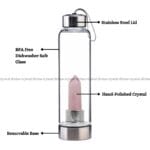 Rose Quartz Crystal Bottle (Relationship Enhancement & Love)