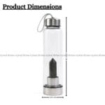 Black Tourmaline Crystal Bottle (Protection & Purification)