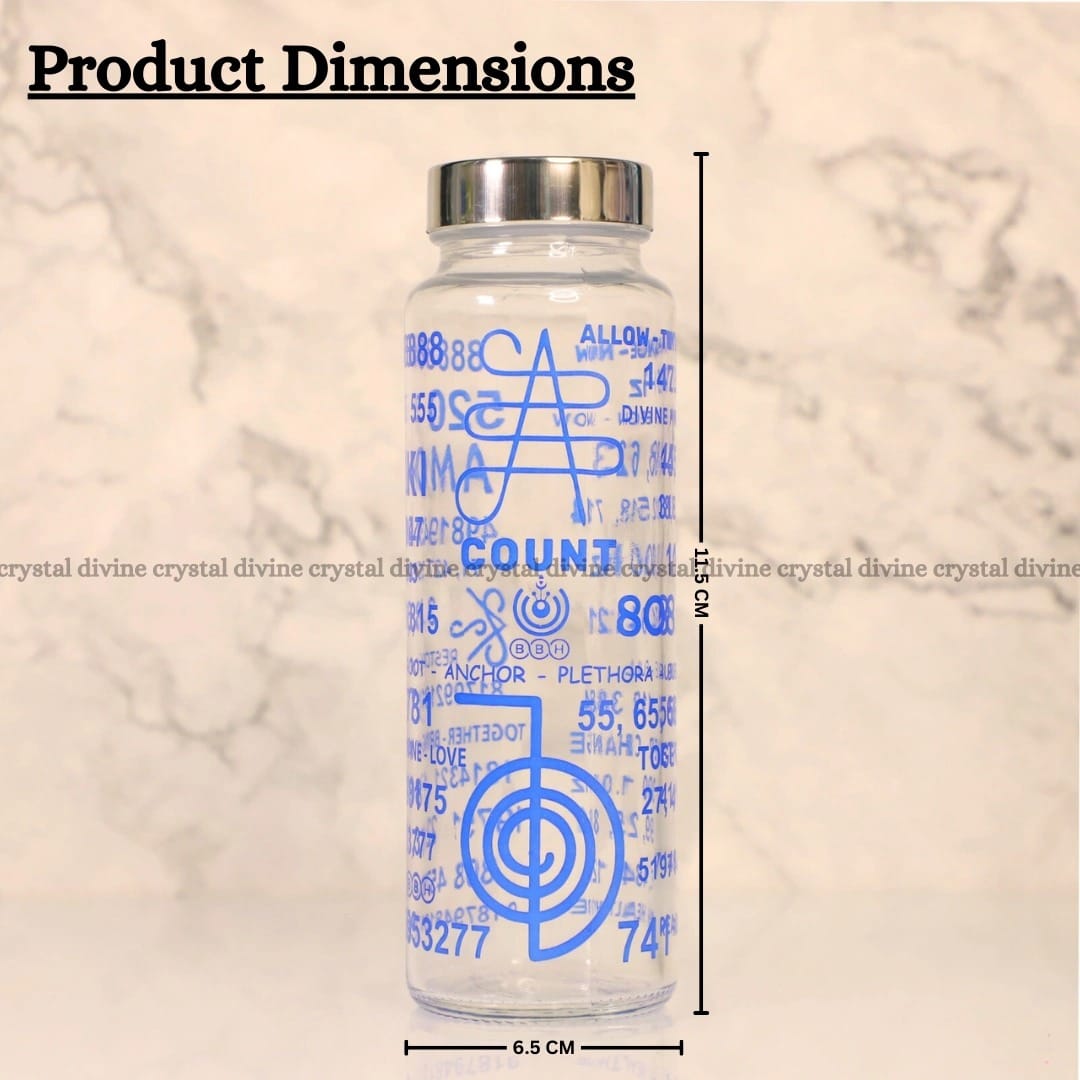 Reiki Symbol Crystal Bottle (Energy Amplification & Energized Water)