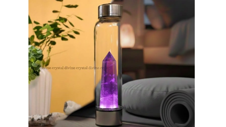 Amethyst Crystal Water Bottle