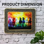 7 Rainbow Richie Rich Horses of Harmony With Gold Frame [Rectangle Shape]