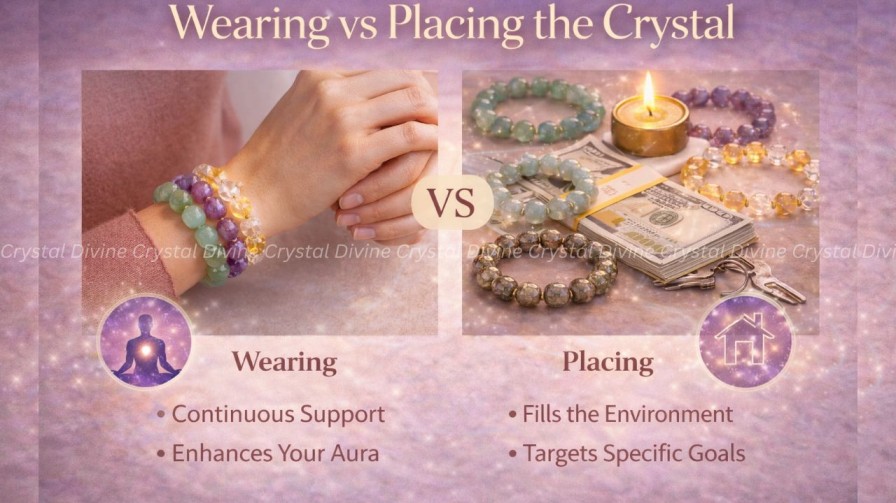 Wearing vs Placing the Crystal