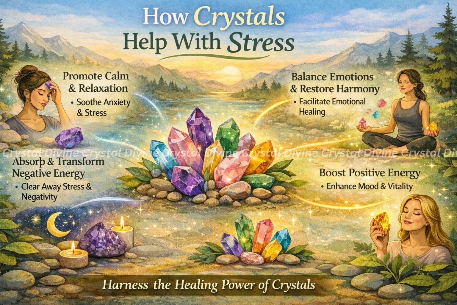 Crystals for Stress Relief