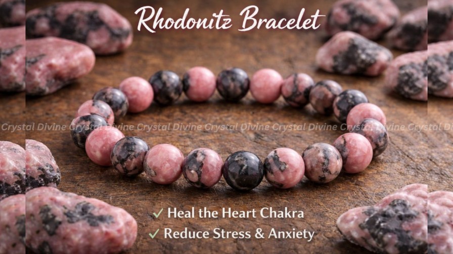 Rhodonite Crystal Bracelet