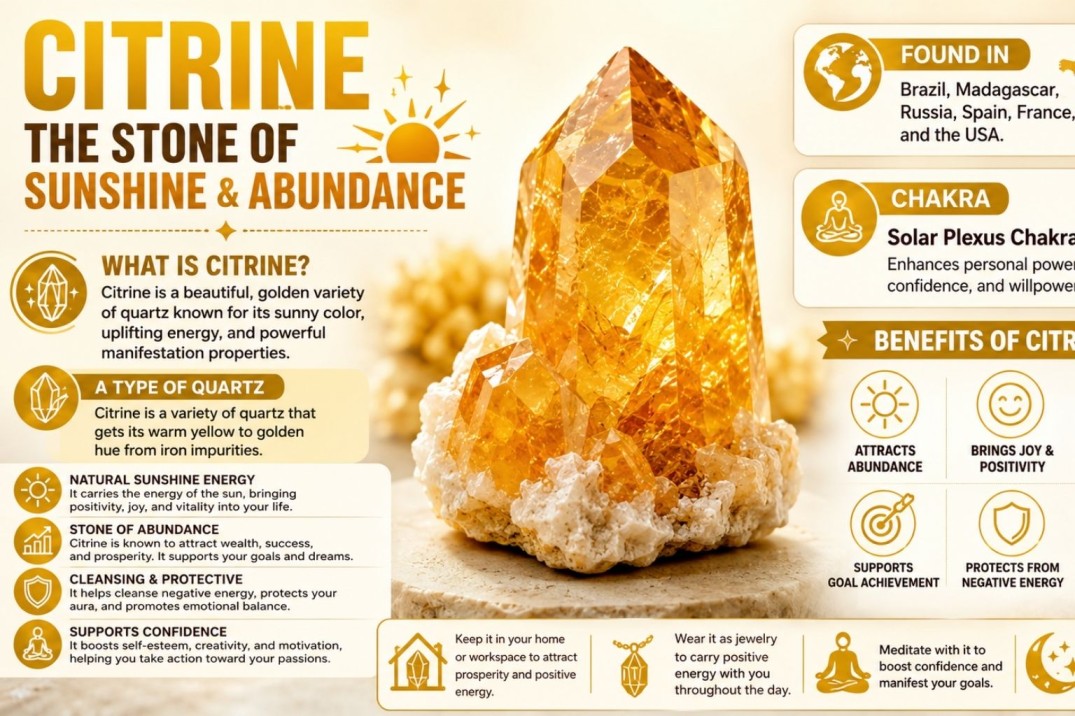 Citrine Crystal for Money Benefits and Uses