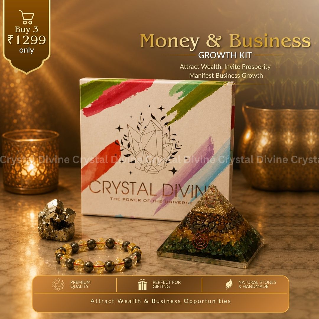 Money & Business Growth Kit (Citrine, Pyrite, Green Avinturine, Tiger Eye)