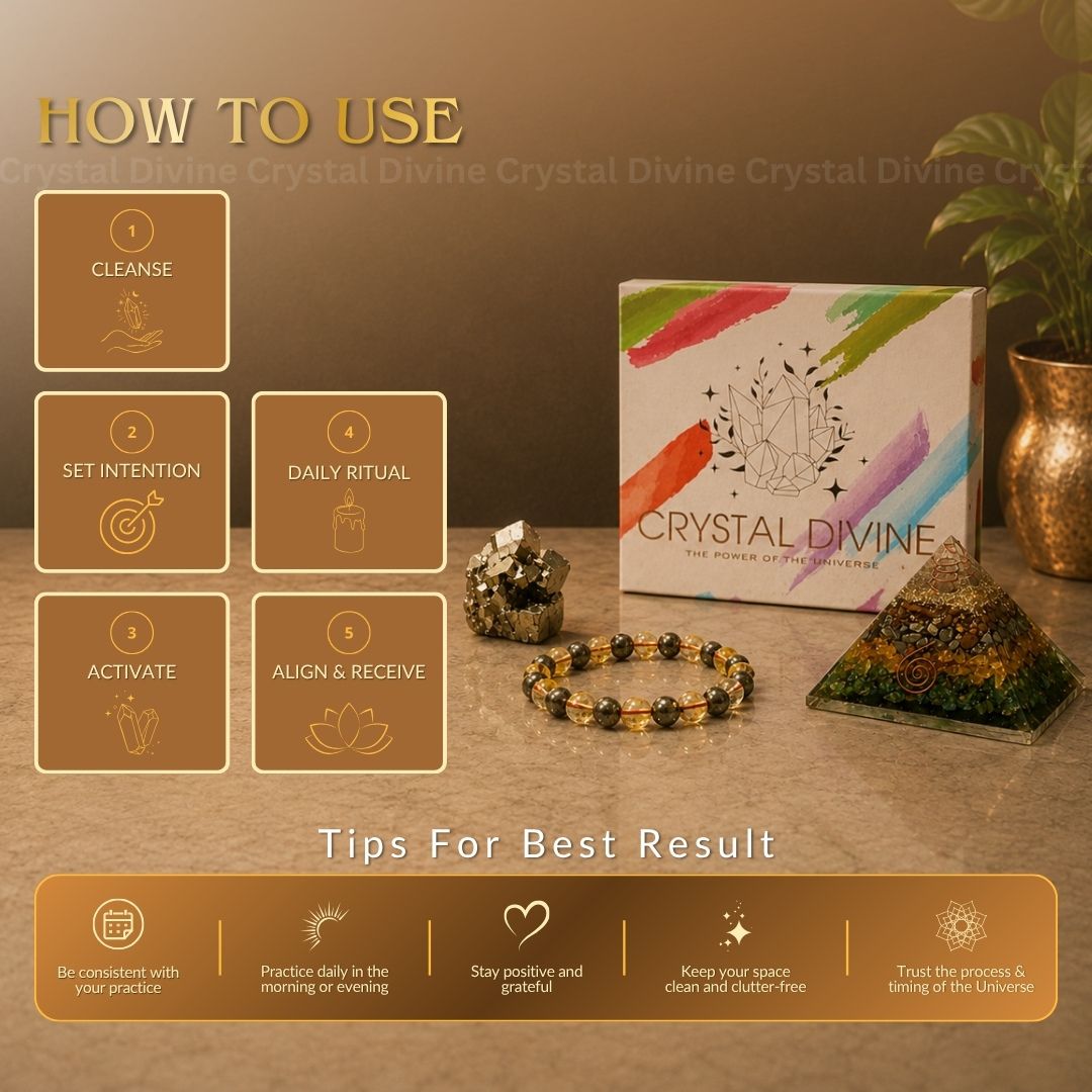 Money & Business Growth Kit (Citrine, Pyrite, Green Avinturine, Tiger Eye)