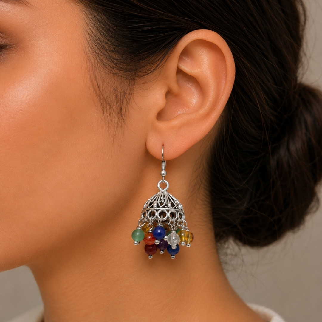7 Chakra Crystal Earrings for Women | Healing Stone Jewelry