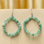 Green Aventurine Chips Earrings for Women | Healing Crystal Jewelry