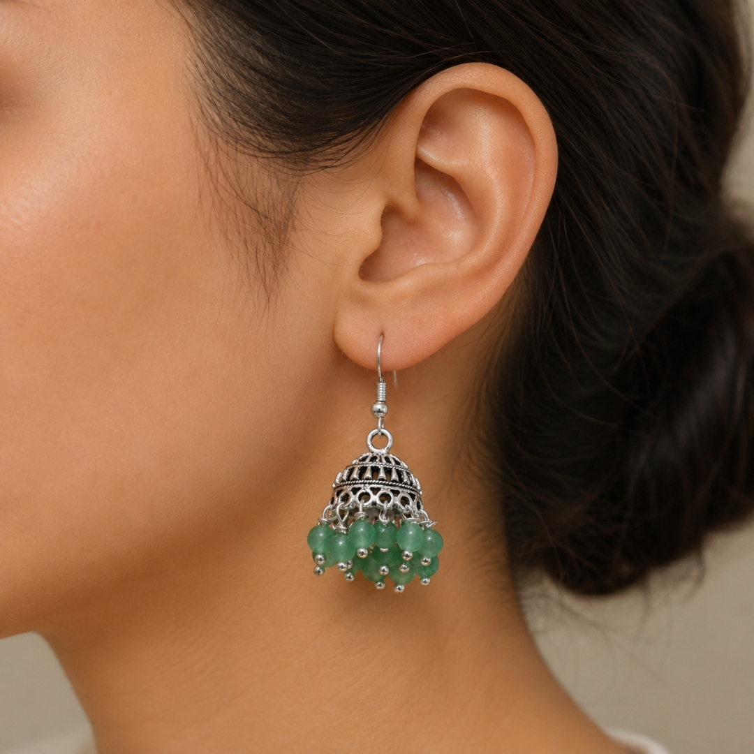 Green Aventurine Earrings for Women | Natural Healing Crystal Jewelry